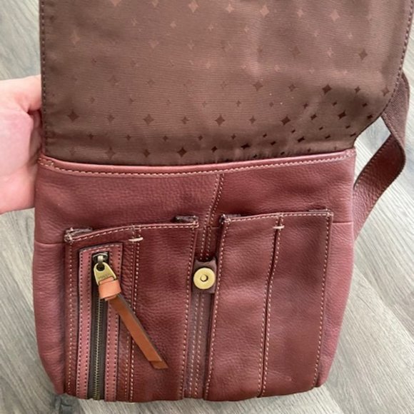 Fossil LEATHER crossbody bag - Picture 1 of 8